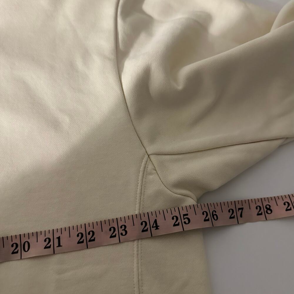 Stella McCartney Cream Powered by Plants Slogan Print Hoodie Sweatshirt Size XL - Picture 7 of 11